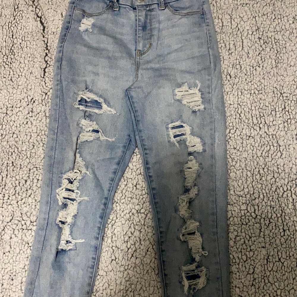 Light Blue Ripped Jeans